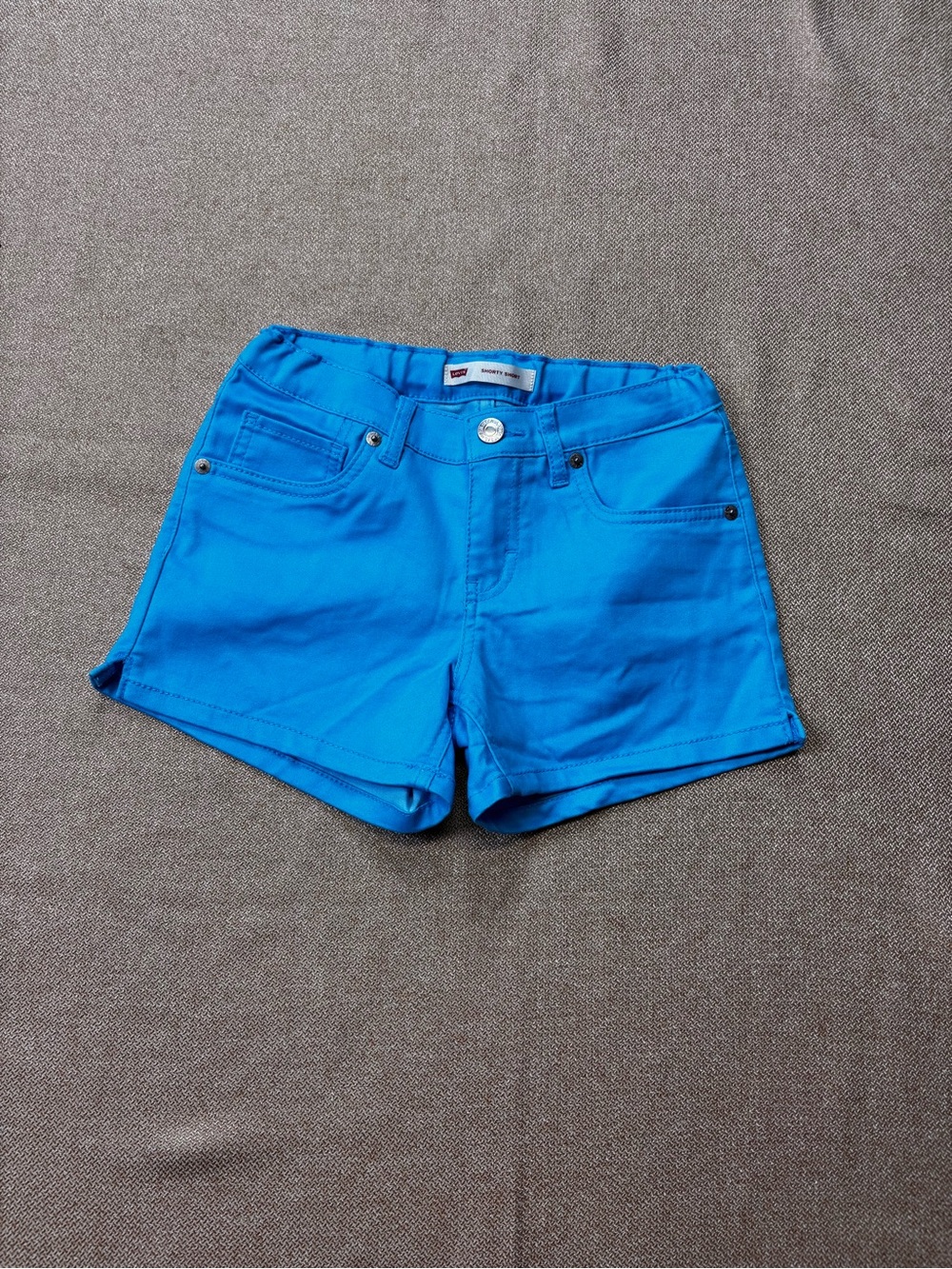 Levi Strauss Girl's Size 12 Reg Blue Shorty Short ~ Adjustable Stretch